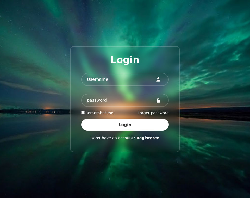  Login form with pure CSS and glass design card