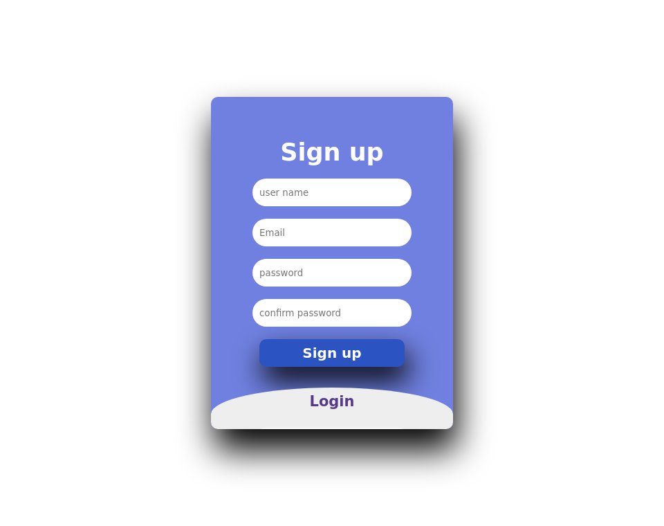 Sign up & Login toggle form using HTML & Pure CSS